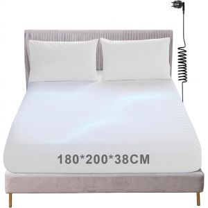 Ulteronixshop-Drap de Mise &agrave; la Terre, 180x200cm, Tapis de Mise &agrave; la Terre conducteur avec c&acirc;ble de Terre UE, Feuille de Mise &agrave; la Terre avec 5% Fibre d'argent 95% Coton Biologique pour Un Meilleur S - Neuf