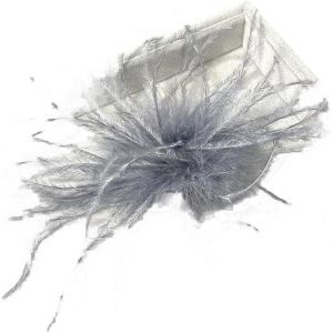 Kal-Lot De 2 Broches À Plumes Naturelles Pour Femme Et Fille - Plume D'autruche Naturelle - Accessoire De Cheveux - Pour Mariage, Fête, Festival - Neuf