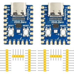 Mini Carte Microcontrôleur Raspberry Pi 2040-Zero basée sur Le Processeur Arm Cortex M0+ Double Coeur Raspberry-Pi 2040 pour C/C++/Python (2 pièces) - Neuf