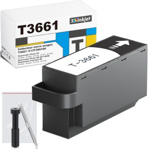T3661 C13t366100 Bo&icirc;te de maintenance compatible avec Epson XP-6000 XP-6100 XP-8600 XP-8605 XP-6005 XP-15000 XP-8500 XP-8700 XP-970 XP-6105 R&eacute;servoir d'encre r&eacute;siduelle - Neuf