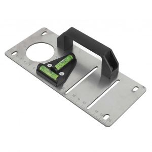 R&egrave;gle de niveau en acier inoxydable R&egrave;gle de mesure avec outil de d&eacute;coupe de sortie pour l'eau &Eacute;lectricit&eacute; Switch Socket C Style 8.9x20.9x3.9cm - Neuf