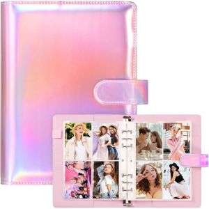 TIANYI-Classeur A5 Collectionneur de Cartes Avec 30 Paquets de 240 Pochettes de Cartes, Couverture de Classeur En Cuir PU à 6 Anneaux Pour Organiser à Collectionner, Les Photos de K-Pop - Neuf