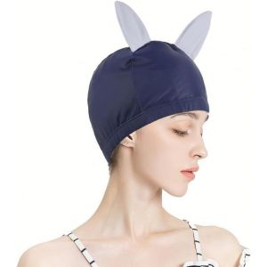 Meimie-Bonnet De Bain En Pu Imperméable Bonnet De Natation Pour Cheveux Longs Courts Bouclés Bonnet De Bain Pour Femme Fille Bonnet De Spa Mignon Chapeau De Natation À Haute Élasticité Bonnet De Piscine - Neuf
