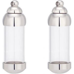 Kal-Pcs 304 Pendentifs De Bouteille En Verre Acier Inoxydable Openable Twist Off Vial Tube Pendentifs Effacer Colonne Ash Collier Souvenir Mémorial Pendentifs Bijoux Pour Hommes Femmes - Neuf
