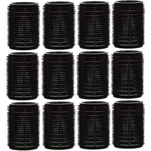 ® Lot De 12 Bigoudis Noirs De 30 Mm Pour Salon De Coiffure Courts Et Longs, Ondulés, Pour Hommes, Femmes, Enfants - Neuf