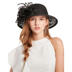 Femelle Organze &Eacute;glise Kentucky Chapeau Fascinato De Mariage De Cocktail Tea Party Derby Chapeaux Chapeau De Soleil - Neuf