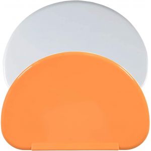 Grattoir à Pâte en Plastique 16 cm, 2 Spatules de Découpe Souple et Rigide pour Pâtisserie, Pain, Crêpes, Pâtes à Pain, Chocolat, Fromage, Légumes, Orange et Blanc, 0.06 KG - Neuf