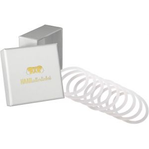 Haarrallerliebst- Lot De 9 &Eacute;lastiques &Agrave; Cheveux Transparents, En Silicone (9 Pi&egrave;ces Transparentes De 5 Cm) Avec Bo&icirc;te De Rangement. - Neuf