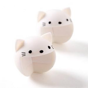 Protection D'angle Anti-Collision En Silicone Souple, Lot De 2, Motif Chats Blancs - Neuf
