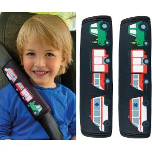 Ershi-2x Protège-Ceintures, Voiture, Motif Voiture De Pompier, Tracteur, Ambulance - Pour Enfants Garçon, Garçons, Ceinture De Séc[5 - Neuf