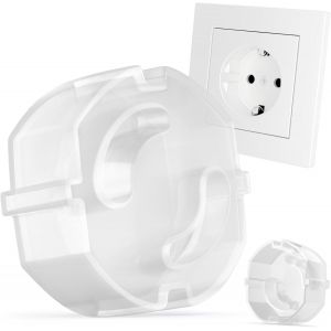 20&times;Cache Prise B&eacute;b&eacute; Electrique,Cache Prise pour Securite Enfant,Protection Prise Courant &Eacute;lectrique,protection contre les chocs &eacute;lectriques,Caches Prises Universal sans colle,Transparent - Neuf