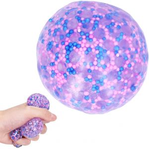 Balles anti-stress, balle spongieuse (violette), jouet à presser, jouets anti-stress - Neuf