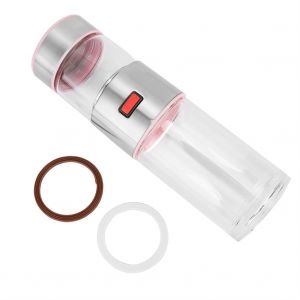 Hjlian Tasse A The En Verre Double Couche 400 Ml, Filtre Portable, Grande Bouteille D'eau En Verre (Rose) - Neuf
