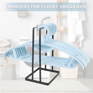 Organisateur de rangement de cintre,Porte-empileur de cintre pour placard à linge - Neuf