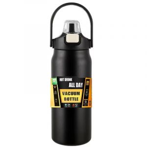 Bouteille Isotherme Inox 304 1,5l ¿ Thermos Sport Chaud/Froid Avec Paille - Neuf