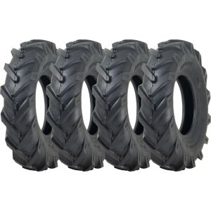 4.80/4.00-8 Open Centre Tyres Cleated Rotovator Lug Journey H8022 (Set of 4) - Neuf
