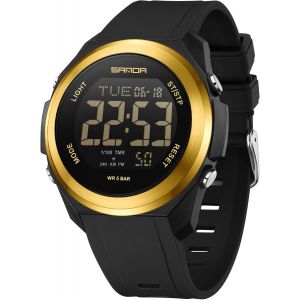 Montre De Sport Num&eacute;rique Pour Homme-Montre Militaire &Eacute;tanche-Grand Cadran-Style D&eacute;contract&eacute; Et Lumineux-Chronom&egrave;tre.[J438] - Neuf