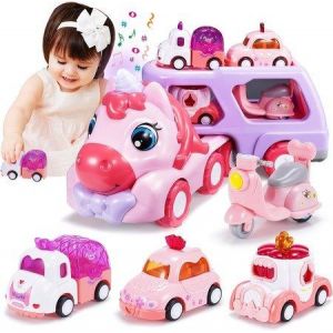 Camion Porte-Voitures Pour Enfants - Cadeau Idéal Pour Halloween, Noël Et Anniversaire Pour Les Filles - Neuf