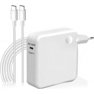 KALANKA-96W Super Rapide Chargeur,Compatible avec Chargeur MacBook Pro, pour Ordinateur Portable pour MacBook Air USB C, Compatible avec Mac-Book Pro 16,15,14,13 Pouces,c&acirc;ble 2M - Neuf