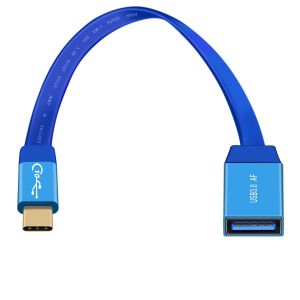 KALANKA-Adaptateur USB C vers USB 3.0 OTG 10Gbps C&acirc;ble Adaptateur Type C M&acirc;le vers Type A Femelle pour T&eacute;l&eacute;phone Portable, Disque Flash (Bleu, 0.2 m) - Neuf