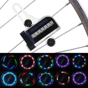 Kal-Vélo Double Face 14led Rgb A Parlé Accessoire De Lampe De Fil De Lumière Pour Les Lumières De Vélo De Montagne Pour Le Gros Pneu De 4 Pouces Avec 4 Rayons - Neuf