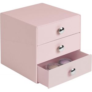 Drawers Étagère à Tiroirs,Boîte à Maquillage à 3 Tiroirs en Plastique pour Trier Maquillage et Accessoires,Organiseur de Bureau,Rose - Neuf