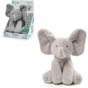 TDRFL-Flappy L'Éléphant-Peluche Interactive Pour Bébé-Bouge,Parle Et Chante En Français Pour L'Éveil De Votre Enfant-Peluche Éléphant Taille 30 Cm-Doudou Bébé-Jouet Enfant 1 An Et + - Neuf