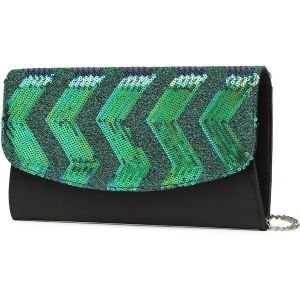 CAUC-Pochette Clutch Femme pour noel satin, Sac &agrave; Main de Soir&eacute;e en Paillettes Brillant,Sac Cadeau Chic Femme - Neuf