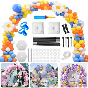 CAUC-Kit d'arche de ballons r&eacute;utilisable,Kit d'arche de ballons ajustable et r&eacute;utilisable pour mariage,et b&acirc;tons en fibre durable pour mariage,remise de dipl&ocirc;me et anniversaire,d&eacute;corations de No&euml;l - Neuf