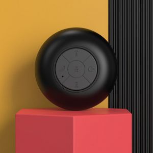 Enceinte Bluetooth portable sans fil &eacute;tanche IPX4 avec microphone int&eacute;gr&eacute; et ventouse pour voitures, salles de bains, cuisines, bureaux, etc. (nior) - Neuf