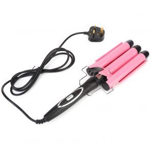 Fer A Boucler Electrique A Trois Tiges En Ceramique Tourmaline, Outil De Coiffure, Prise Britannique (22 Mm) - Neuf