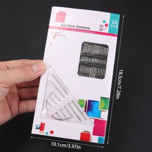 Aiguilles À Coudre À La Main En Acier Inoxydable,18/,À Grands Yeux,Utilisées Pour Coudre Des Vêtements,Aiguilles À Broder - Type 23pcs #C - Neuf