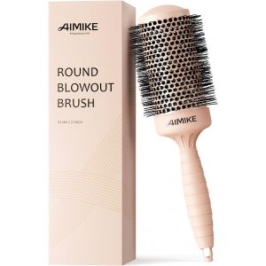 Tzf-Grosse Brosse Ronde Brushing, Brosse Ronde Brushing Avec Poils De Brosse Ion, Brosse Brushing Professionnel Pour Le Séchage Et Le Coiffage, Volume Et Brillance Maximum, Baril 53mm - Neuf