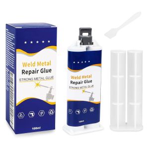 CHECARZHN--NO1-Colle Pour Métal Liquide, Extra Forte, Résistante À La Chaleur, 100 Ml, Colle 2K, Résistante À La Chaleur Avec Grattoir, Colle Métallique Haute Résistance Pour Métal, Bois, Céramique - Neuf