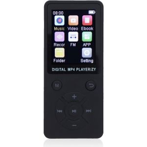 CHECARZHN--NO1-Lecteur Mp3 Avec Bluetooth, Lecteur De Musique Portable Avec Écran De 1,8, Radio Fm, Enregistrement, Livre Électronique, Pr En Charge De 64 Go Extensible, Lecteur De Musique - Neuf