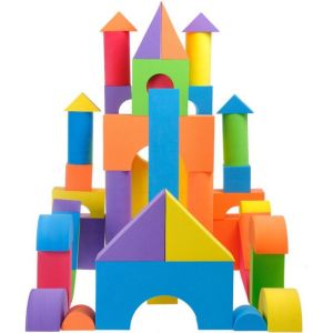KALWL-Enfants Eva Mousse Blocs De Construction,Grands Blocs De Construction En Mousse,Jouets De Bain Pour Bébé,Jouet Éducatif Pour La Petite Enfance,Sans Bpa,Convient Aux Enfants De 18 Mois Et 2-4 An - Neuf