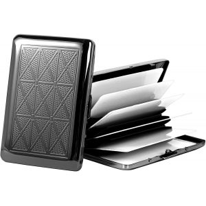 Porte-Cartes de Cr&eacute;dit et PochetteProtectrice de Voyage RFID pour Hommes et Femmes (Black, 6 Cartes) - Neuf