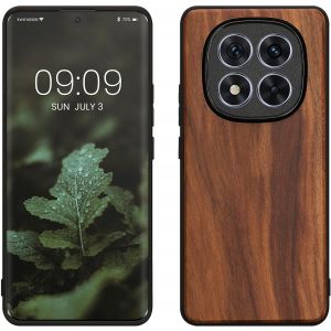 LORANKA-Housse Compatible avec Xiaomi Redmi Note 14 Pro+ 5G / Redmi Note 14 Pro Plus 5Gcoque - &Eacute;tui de Protection Rigide en Bois avec Cadre en TPU - Marron Vintage-Marron - Neuf