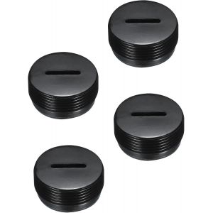 Capuchon de Porte-Balais en Plastique pour Moteur Électrique,Filetage Noir,Diamètre Extérieur de 20 mm/0,79 pouce,Hauteur de 9,5 mm/0,37 pouce,Lot de 4 - Neuf