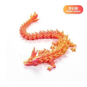 Decoration d'impression 3D articulee mobile en cristal, decoration de dragon, costume fait a la main, decoration de dragon - Neuf