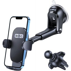 Kalanka-Support Telephone Voiture Ventouse, Support Telephone Voiture Pare Brise Tableau De Bord, Support Telephone Ventouse Avec Gille Aration Clip, Ventouse Telephone Voiture Compatible Avec Iphone - Neuf