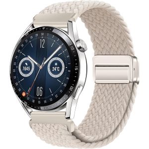 Bnhgo-22mm Nylon Armband Kompatibel Mit Huawei Gt4/Gt3/Gt2 46mm/Garmin Venu 2/3/Vivoactive 4, Sport Uhrenarmband Für Samsung Watch 3 45mm/Gear S3 Damen Herren Elastisches Geflochtenes - Neuf