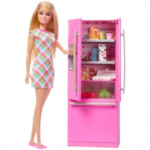 Barbie Barbie-Coffret La Cuisine de Barbie-poup&eacute;e et accessoires - Neuf