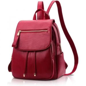 Sac à Dos - Femme - Rouge Bourgogne - Imitation Cuir - Antivol - Dimensions 24x13x30cm - Neuf