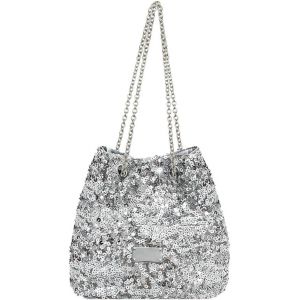RFCBC-Pochettes et Clutches Femme, Petit Sac de Soiree Mariage,Pochette Paillette Sac Seau,Pochette Ceremonie Mariage,Sac Bandoulière Elegant,Sac à Main Chaîne,Clutch Bag pour Parti,Prom - Neuf