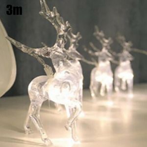 Guirlande Lumineuse Led En Forme De Renne De Noël (Blanche) - Neuf