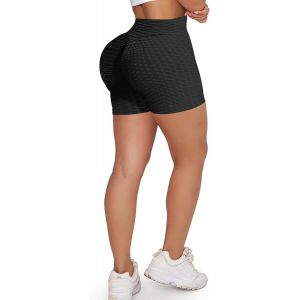 Slep-Femmes Nid D'abeille Fronc&eacute; Taille Haute Yoga Shorts Gym Fesses Levage Chaud Leggings Entra&icirc;nement Ventre Contr&ocirc;le Collants De Course - Neuf