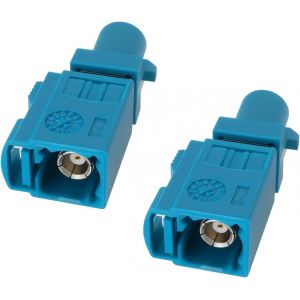 2 Pièces Adaptateur Fakra Z Mâle vers Femelle Connecteur pour Systèmes Radio GPS Télématiques Automobiles Applications d'antenne Eau Bleu - Neuf