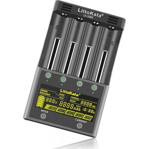 ChenQuanSarl-Liitokala Lii-500S 18650 4 Bay Chargeur De Batterie Universel Rapide Et Intelligent Avec Écran Lcd, Pour Li-Ion(Imr/Icr) Lifepo4 Ni-Mh/Cd 18650 21700 26650 18350 14500 Rcr123 9V Batterie - Neuf