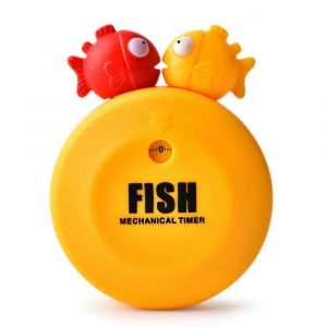Minuterie De Dessin Animé Mouvement Mécanique Petit Réveil Fournitures De Cuisine Créatives Minuterie Pour Le Poisson Cuit À La Vapeur Rappel De Cuisson Du Riz (Poisson Bulle) - Neuf
